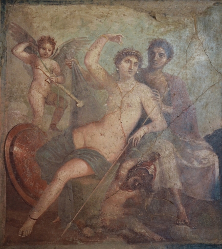 Fourth_Style_fresco_depicting_Ares_and_Aphrodite,_from_the_House_of_Mars_and_Venus_in_Pompeii,_Naples_National_Archaeological_Museum_(17491135395)